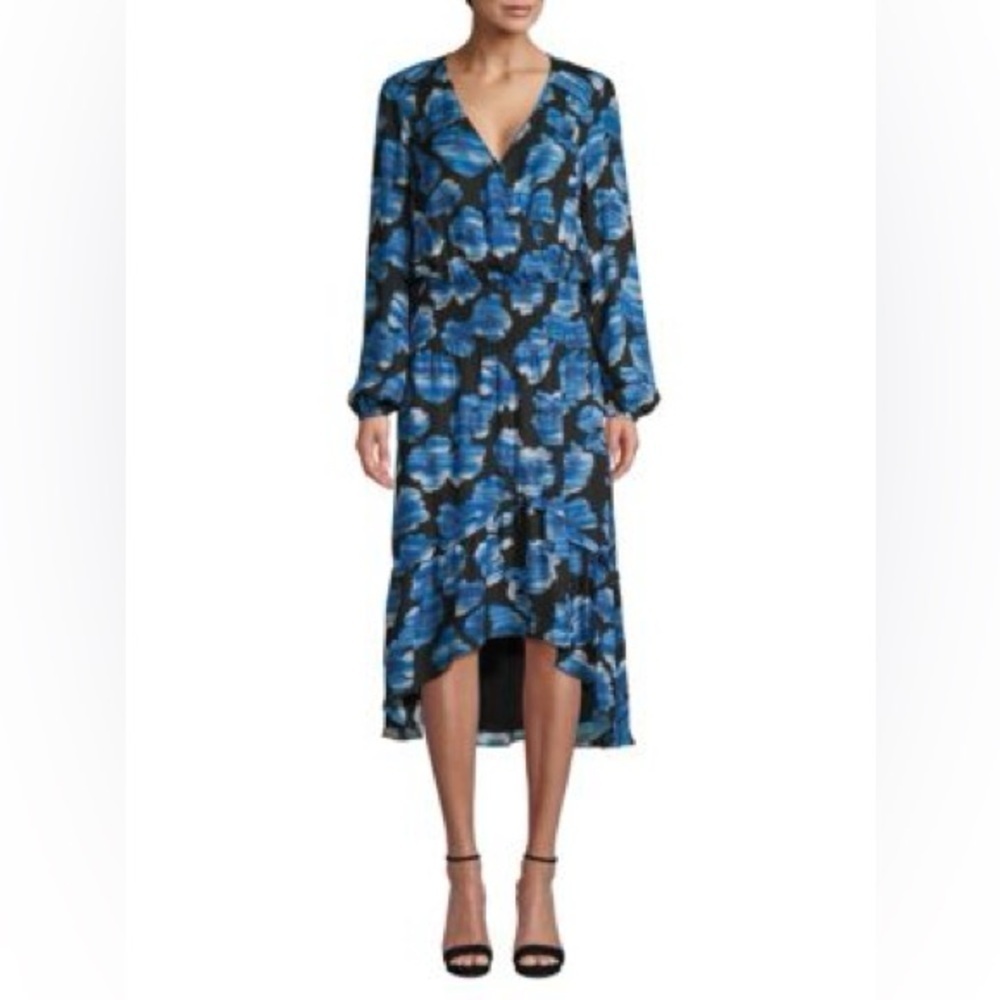 Parker Elizabeth Silk Blend Floral Dress Medium